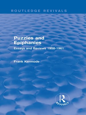 cover image of Puzzles and Epiphanies (Routledge Revivals)